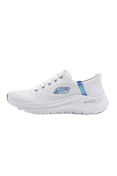 SKECHERS Women's Arch Fit 2.0 Easy Chic Sneakers (White-Blue)