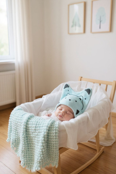 Generic Brand Multi-Color Baby Beanies Blue / Yellow