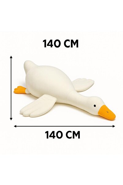 onestophube Dev Uzun Peluş Beyaz Kaz Oyuncak Dolması Gerçekçi Büyük Kanatlar ...