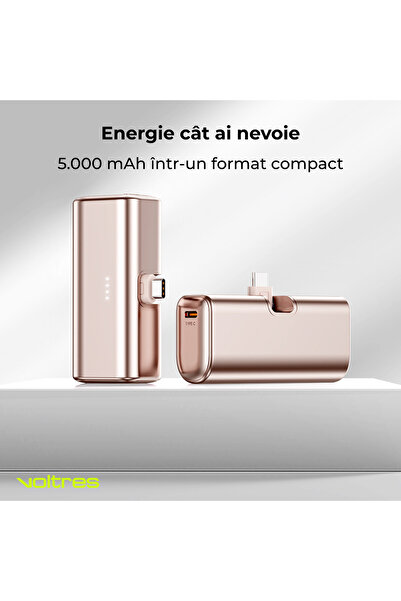 Voltres Baterie Externa 5000mAh, 22.5W, USB-C