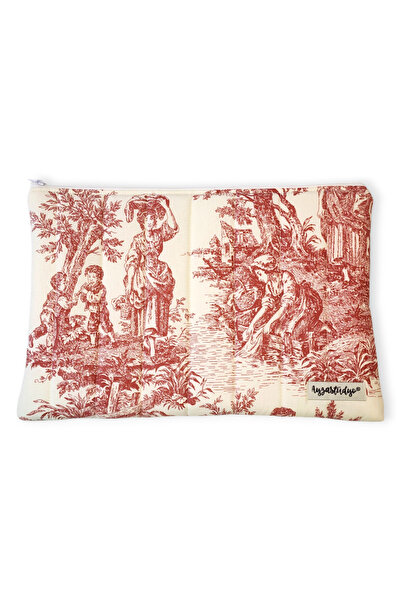 Ayza Stüdyo 13-14 İnç Macbook Uyumlu Kapitone Tablet & Laptop Kılıfı - Eski Zamanlar (34x25 cm)