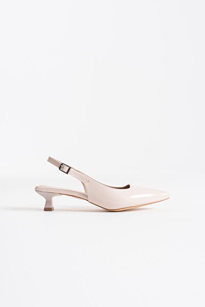 TRENDELLA Maried Beige Patent Leather Women's Shoes