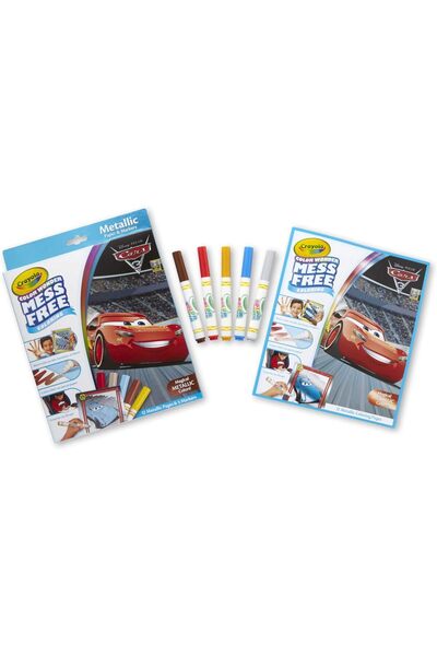 Crayola Color Wonder Metallic Paper & Markers Cars3