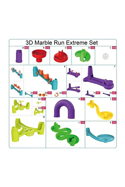 COOYA 142 Piece Marble Maze Raceway Building Blocks Playset