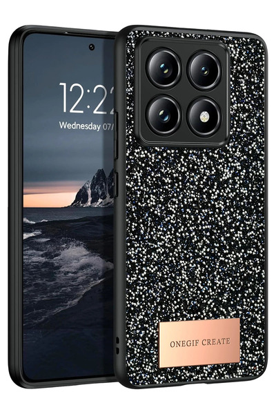 Rivor Xiaomi Mi 14T & Mi 14T Pro Kılıf Kamera Çıkıntı Taşlı Boncuk İşlemeli S...