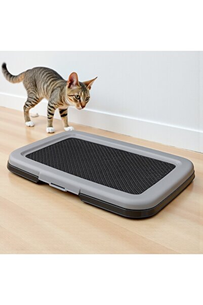 FERAH PLASTİK Izgaralı Akıllı Köpek Eğitim Seti ve Açık Kedi Tuvaleti – Ped Uyumlu, Hijyenik