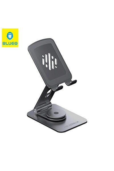 BLUEO 360 Derece Haraketli Yükseklik Ayarlı Metal Masaüstü Ev Ofis Rotary Tel...