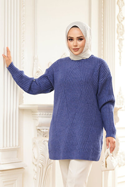 N.S NEVA STYLE Lavender Hijab Knitwear Sweater Tunic 7852Lv