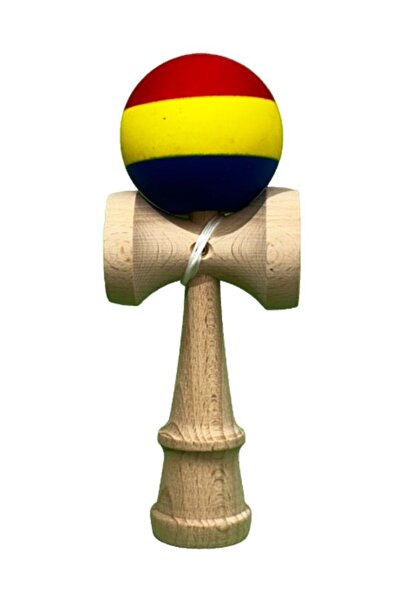 OEM Дървена Кендама, висока 18 см, трицветна
