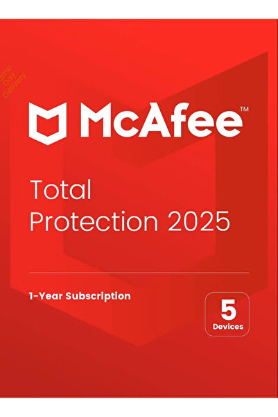 McAFEE Total Protection | 5 Devices 1 Year | 2025 | Digital License | SAME DAY DELIVERY