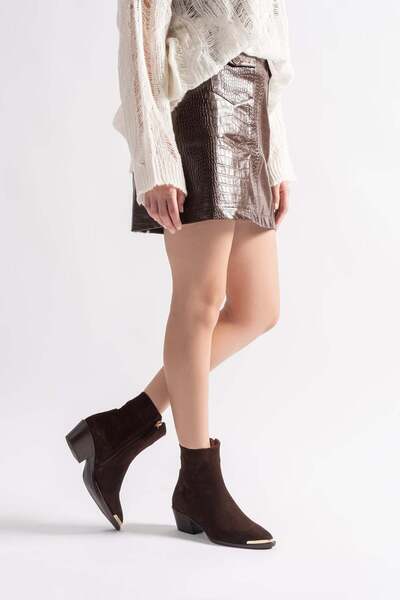 Louis Cardy Γυναικείες μπότες Medna καφέ δερμάτινες από καστόρι