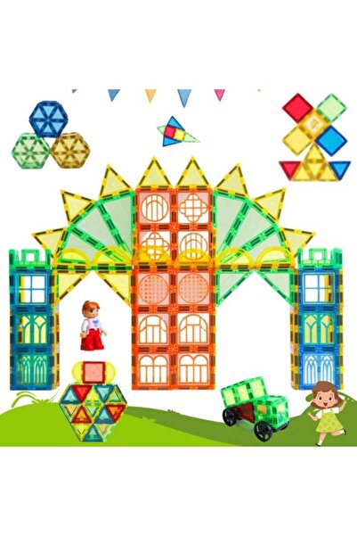 AlsayedP 103 Pcs Magnetic Tiles Set - 3D Magnetic Building Blocks for Kids