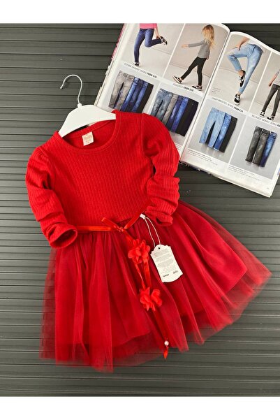 Lunas tekstil Rochie elegantă din tul cu curea