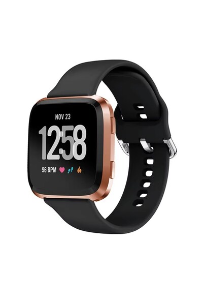 REDz Accessories Smartwatch Strap 22 mm, For Fitbit Versa 1/2/Lite, Silicone, Black - Length S 140-180 mm