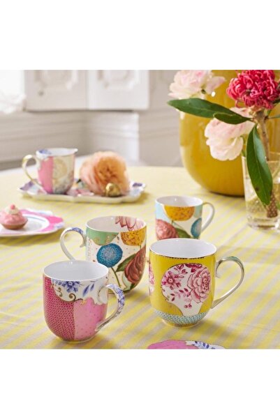 Pip Studio Cană de porțelan, Pip Studio, galbenă, 325 ml, colecția Royal Multi