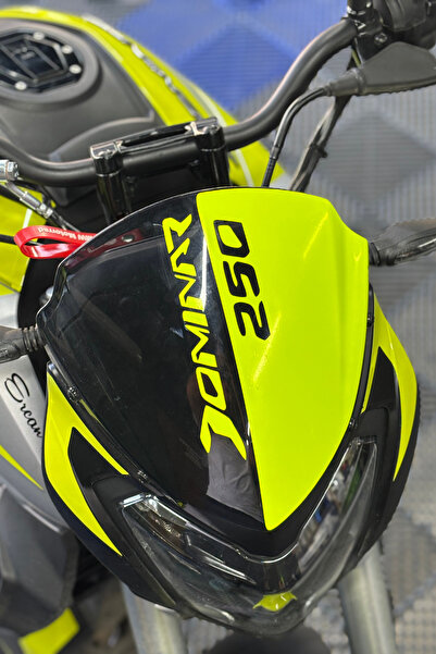 Banxtre Bajaj Dominar 250 için Neon Sarı Kafa Detay Sticker Etiket