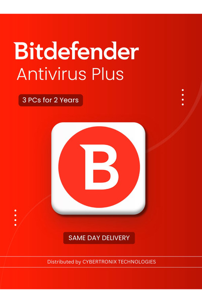 BITDEFENDER مضاد فيروسات بلس | ٣ أجهزة كمبيوتر لمدة عامين | ترخيص رقمي | توصيل في نفس اليوم