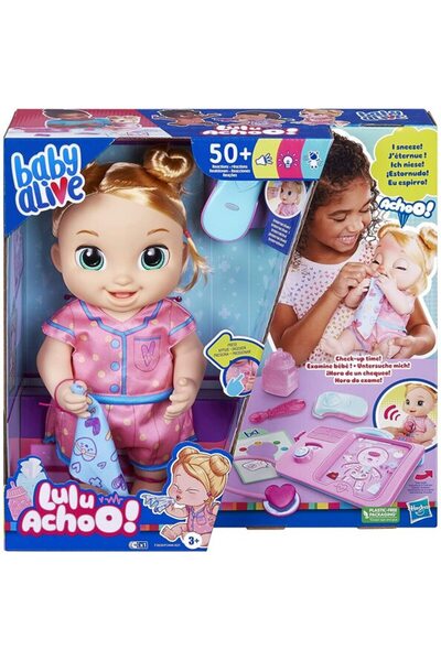 Baby Alive دمية لولو أتشو، لعبة طبيبة تفاعلية، شعر أشقر