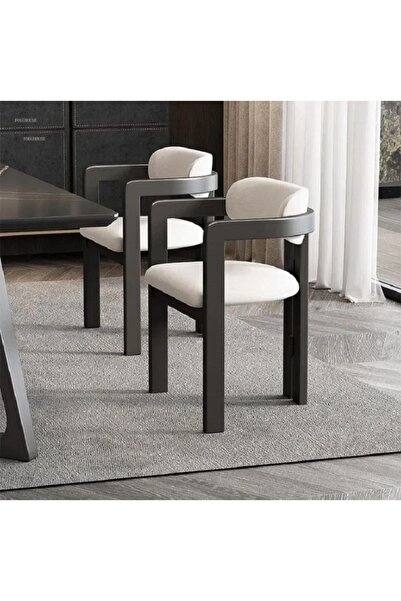 NORTE Yuvarlak Ahşap Masa Takımı Bohem 4 Kişilik Mutfak Masa Sandalye Takımı İskandinav