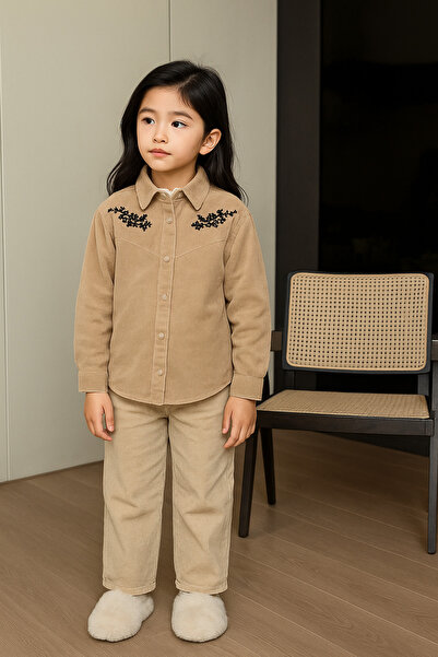 RG Brand سترة قميص مخملية للفتيات