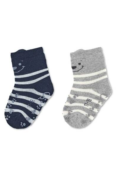 Sterntaler Bear Patterned 2-Piece Anti-Slip Socks