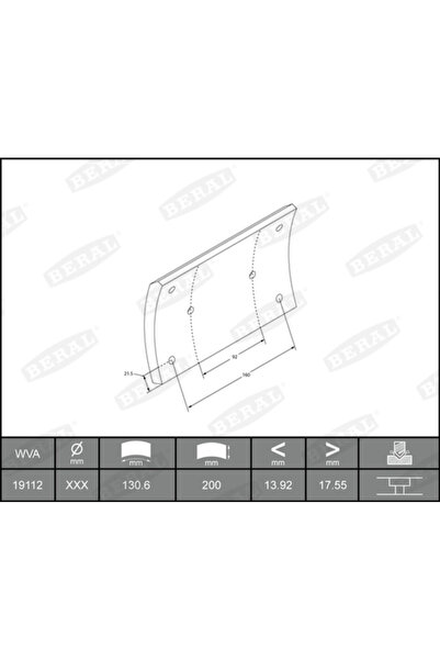 BERAL Set Garnituri De Frictiune Frana Tambur Mercedes-Benz Atego/Lk/LN2