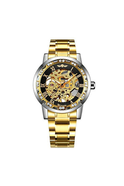 T-WINNER Ceas mecanic bărbătesc din aur 8012 – Design luxos, funcții multiple...