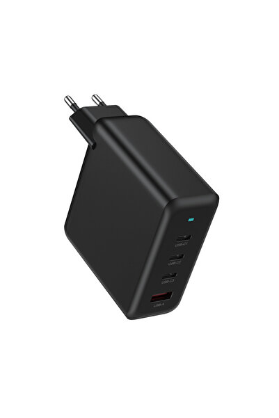 Voltres Incarcator retea Voltres, 100W, 4 porturi (3x USB-C & 1x USB-A), Compact, Negru