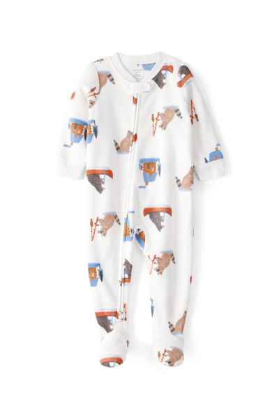 Carter's Boy's Ecru Fleece Jumpsuit