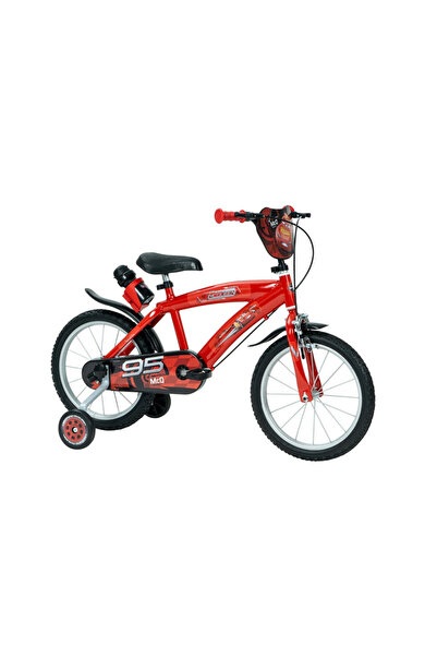 Huffy Bicicleta pentru copii, Huffy, Cars, 16 inch, Cu roti ajutatoare si suport pentru sticla de apa