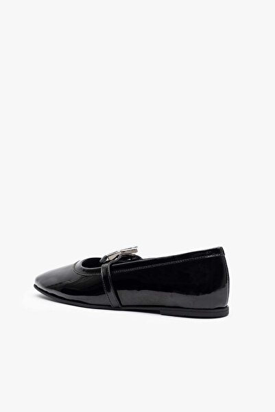 Louis Cardy Cherry Black Patent Leather Women's Stone Ballerinas