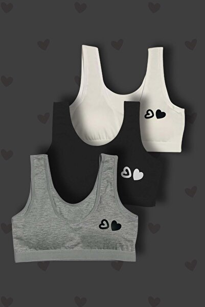 GRI MOR TEKSTIL BUSTIERE CU TAMPĂ DE BUMBAC CU IMPRIMARE IN FORMA DE INIMĂ PE...