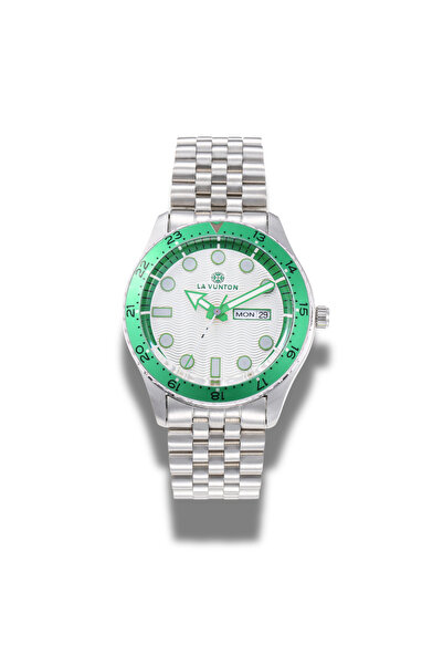 la vunton Luxury men's watch in elegant green - a classy gift for all occasions