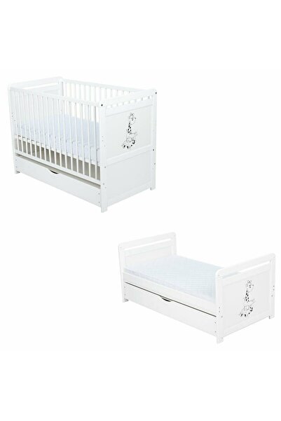 Babyneeds Patut din lemn bebe, Transformabil pentru junior, 120x60 cm, Cu ser...