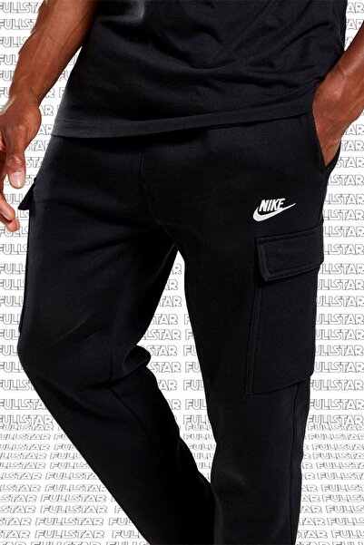Nike Sportswear Club Fleece Taper Leg Sneaker Length Cargo Pant Erkek Pamuklu Kargo Eşofman Altı Siy