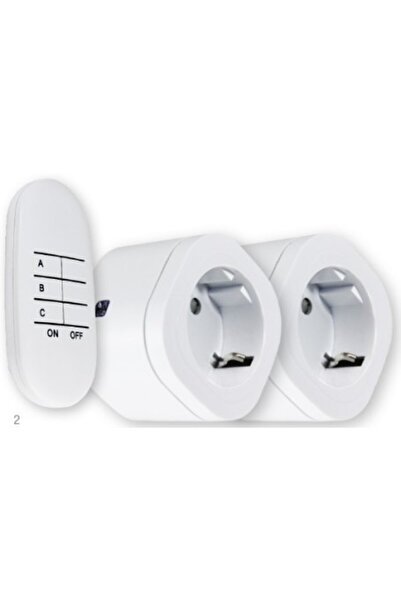 Commel Electric socket with 2 outlets, 220 V/3000 W, remote control