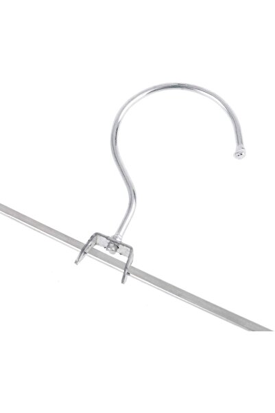 Generic GOTA 10-Piece Stainless Steel Hanger Set with Adjustable Clips for Pants, Skirts & Kids' Clothes