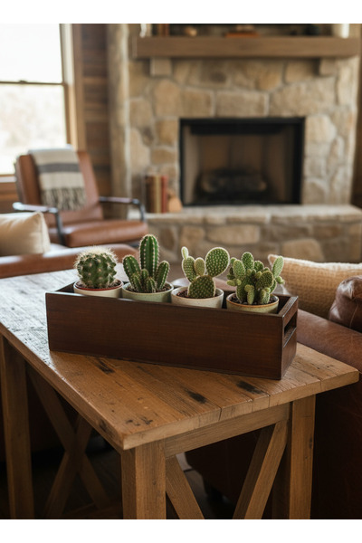 BG WOOD Ahşap Tezgah Üstü Organizer – Mutfak ve Banyo İçin Dekoratif Düzenleyici