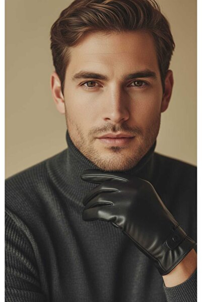 LAGRANZE Erkek Suni Deri Eldiven