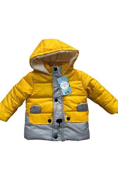 Güzelce Kids Toffy Bebek İçi Kürklü Su itici kumaş Kapüşonlu Şişme Mont