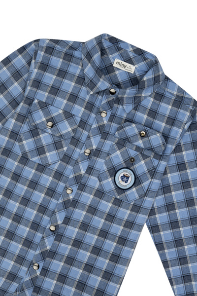 Miny Center Plaid Lumberjack Shirt with Snap Pockets