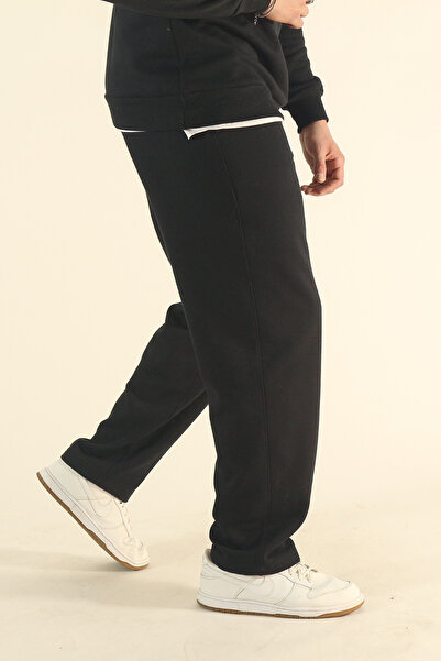 INFLUYENTE Ανδρικό φαρδύ χειμερινό φούτερ με φλις εσωτερικά και πλαϊνές τσέπες