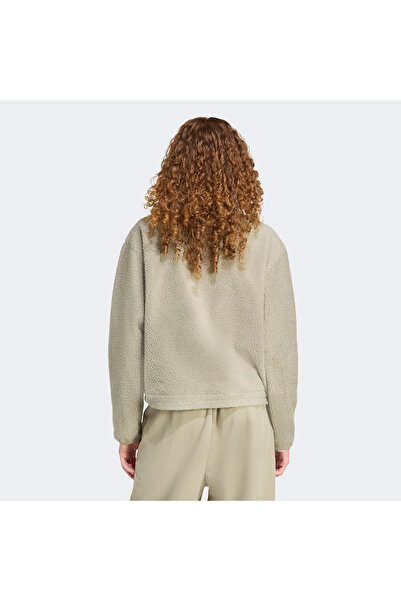 adidas Γυναικείο πράσινο φούτερ City Tech Fleece με μισό φερμουάρ