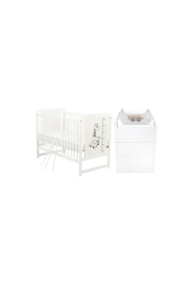 Babyneeds Set mobilier pentru copii, BabyNeeds: Patut din lemn de pin, cu som...