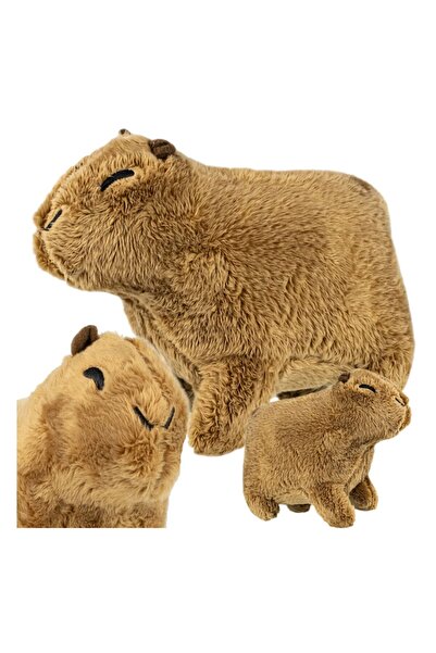 OEM Capybara, Plush Toy, Kids Mascot, Brown, Cotton, 18 cm
