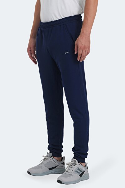 Slazenger Pantaloni de trening confortabili, cu șireturi, de culoare bleumarin