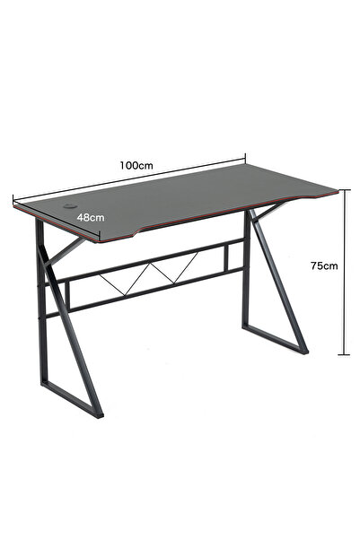 VariFurnx 100X48X75 Cm K-Shaped Gaming Desk With Carbon Fiber Surface Small Corner Computer Desk Gamer Desk
