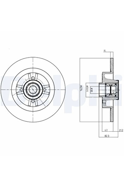 DELPHİ Дискови спирачки Renault Grand Scenic 2