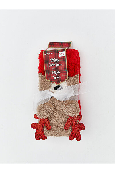 LC Waikiki New Year Themed Girls' Home Socks (W5)