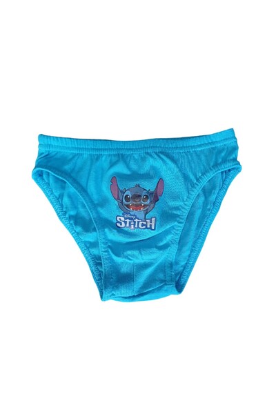 Stitch Set of 3 pairs of boys' panties, blue, 100% cotton, Happy,